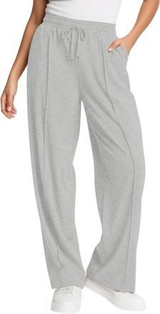 Generic Womens Tracksuit Bottoms Winter Sweatpants Joggers for Ladies Straight Wide Leg Elasticated Waist Casual Trousers Cozy Soft Gym Yoga Pants Solid Color