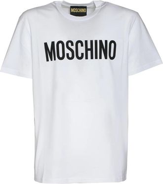 Moschino Iconisch Logo T-shirt in Wit - Heren - T-shirts - Wit - 2XL - Katoen - Tops