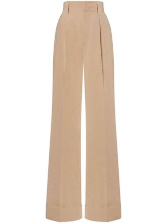 Philosophy di Lorenzo Serafini pleated trousers - women - Cotton/Polyamide/Polyester - 42 - Neutrals