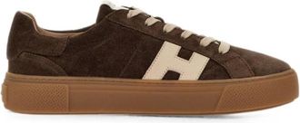 Hogan Brown Logo Sneakers