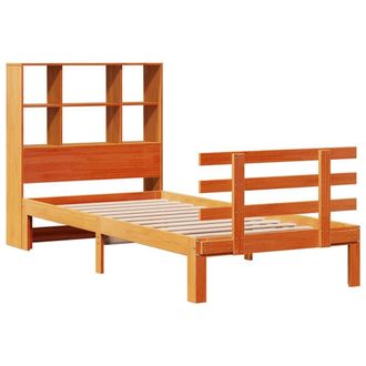 Berkfield Home Decorative Bookcase Bed without Mattress Wax Brown 100x200cm Soli | Size: 100x200 cm