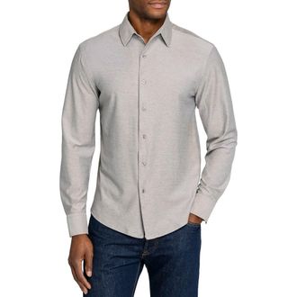 Brooklyn Brigade Solid Mapleton Luxe Cross Dyed Long Sleeve Shirt in Tan at Nordstrom, Size Xx-Large