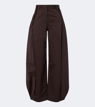 Loewe Pantaloni a gamba larga in cotone e seta