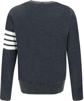 Thom Browne Mens Gray Wool Oves Aries Sweatshirt Clothing
