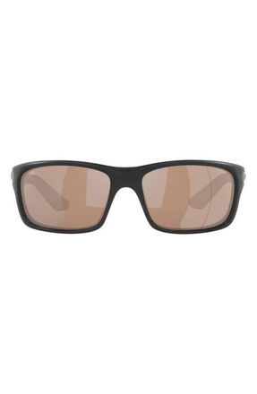 Costa Jose Pro 62mm Polarized Rectangular Sunglasses in Matte Black at Nordstrom