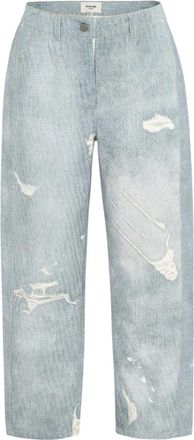Firetrap Katoenen jeans met verweerde look en een ruime pasvorm voor dames (Blauw)