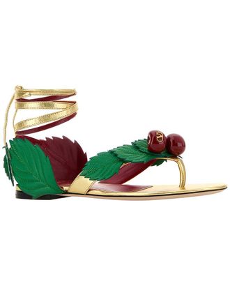 Valentino Cherryfic Leather Sandal
