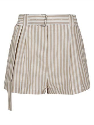 Iro Anemone Striped High-Waisted Shorts
