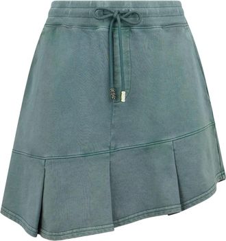 GCDS Minigonna plissettata - Verde