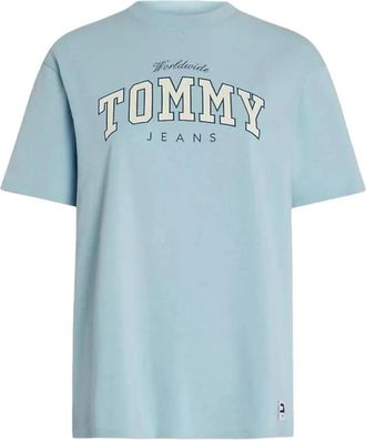 Tommy Hilfiger Varsity Style Graphic T-shirt - Dames - T-shirts - Blauw - S - Katoen - Tops