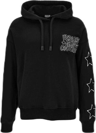 Versace Zwarte Katoenen Sweatshirt voor Heren - Heren - Hoodies - Zwart - M - Katoen - Hoodies & sweatvesten