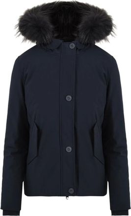 Bomboogie Stijlvolle Nachtblauwe Jas - Dames - Winterjassen - Blauw - M - Leer - Jassen