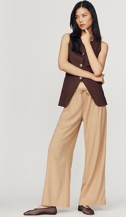 Maeve Pleated Wide-Leg Trousers Pants