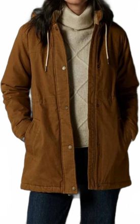 The Normal Brand Womens Betsie Canvas Coat In Maple Glaze
