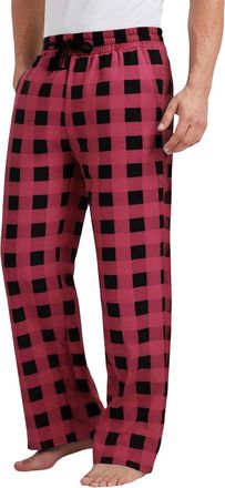 Generic Christmas Plaid Pajama Pants for Men Cotton Xmas Pj Bottoms, Soft Sleepwear with Elastic Waist Straight Fit for Holiday Lounging & Night Sleep