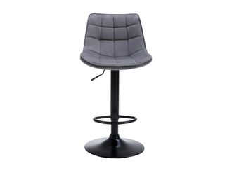 VENTE-UNIQUE.COM Taburete alto tela gris