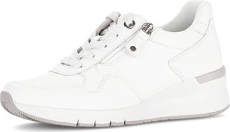 Gabor Flower Wedge Lo White Leather Womens Trainers 86.506.50