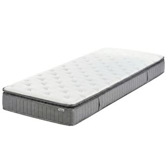 Beliani Colch&oacute;n De Muelles Ensacados Con Asas Relleno De Espuma Viscoel&aacute;stica Funda Extra&iacute;ble 7 Zonas Dureza Media 90 X 200 Cm Pleasant
