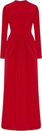 The Row Anselm long-sleeve maxi dress - Red