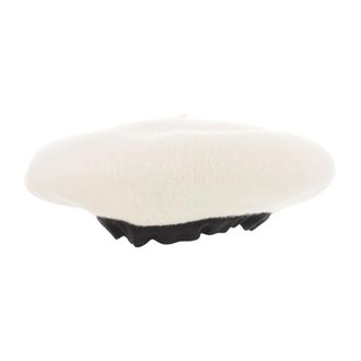 Patou Wolmuts met grosgrain strik - Dames - Hoeden - Wit - L - Wol - Accessoires