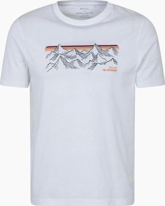 Mountain Warehouse Mens Mountain Warehouse Mens Mountain Stripes T-Shirt - White - Size: 42