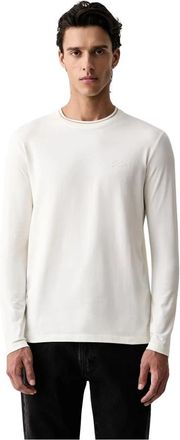 Karl Lagerfeld Longsleeve - Heren - Longsleeves - Wit - L - Katoen - Tops