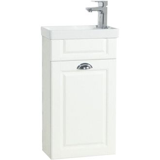 VCM Set Vcm De 2 Piezas Lavadero Para Invitados Wc Al. 83 X An. 41 X T. 22 Cm Ba&ntilde;o Para Hu&eacute;spedes Lavabo Aseo Lavander&iacute;a En Estilo Casa De Campo Juego De 