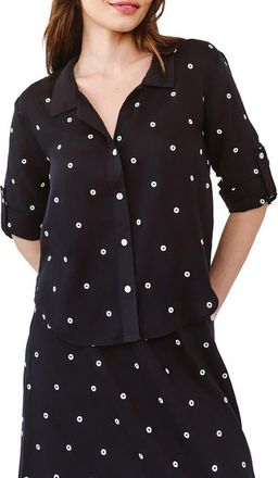 Bella Dahl Dot Button-Up Camp Shirt in Cabana Dot at Nordstrom, Size X-Small