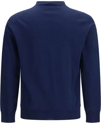 Prada Cotton V-Neck Sweater - Navy