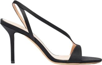 Scarosso Paula Sandalen - Dames - Sandalen met hakken - Zwart - 41 EU - Schoenen