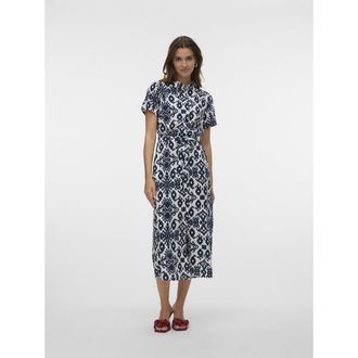 Vero Moda Bedrukte maxi-jurk, hoge kraag