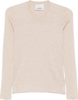 Isabel Marant Beige Ilona Pullover Sweater - Dames - Cashmere truien - Beige - S - Truien & Vesten