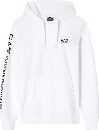 Emporio Armani Logo Series Hoodie - Heren - Hoodies - Wit - XL - Katoen - Hoodies & sweatvesten