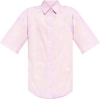Alexander Wang logo-embroidered t-shirt dress - women - Cotton - S - Pink