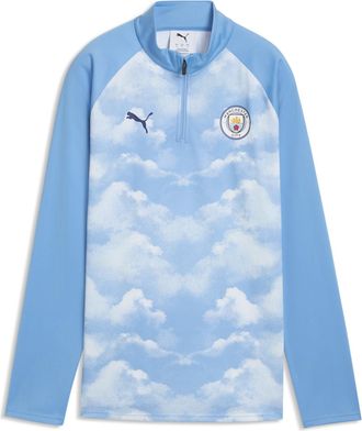 Puma Maglia da riscaldamento con zip Manchester City da donna, Accessori, Blu, XXL