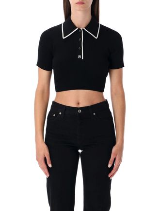 Amiri Womens Ma Polo Shirt - Black - Size Medium