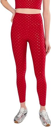 Beyond Yoga Softshine Caught In The Midi Leggings Womens Clothing Holly Red Ditsy Hearts : SM (US Womens 4-6), Elastane/Polyester