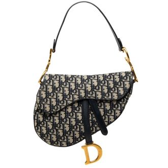 Dior Pre-owned Dior Oblique Canvas Saddle Bag Ladies EX63KSSY0GNOLGB7