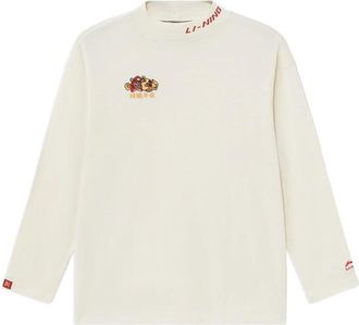 Li-Ning Sports Stylish Series Round Neck Loose Pullover White AHSS051-1