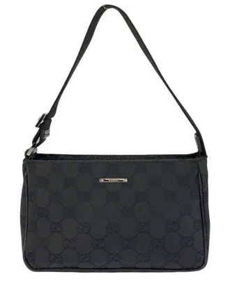 Gucci Gg Canvas Handbag Silver Hardware (Authentic Pre-Loved)