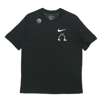 Nike Mens Nike Smiling Face Casual Short Sleeve Black T-Shirt AO0624-010