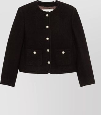 Dunst wool tweed single-breasted coat