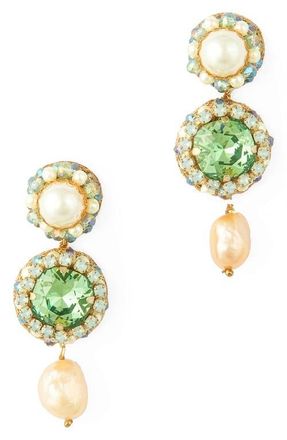 Deepa Gurnani Mukta Drop Earrings in Green at Nordstrom