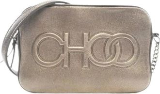Jimmy Choo London Pre-owned Cross Body Bags, female, Gray, Size: ONE SIZE Pre-owned Baltit Leather Shoulder Bag