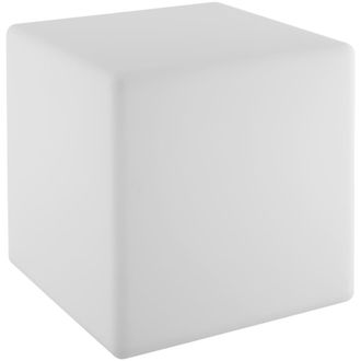 TecTake Cubo luminoso, LED, versátil, mando a distancia, 35x35x35 cm, blanco