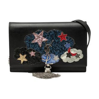 Saint Laurent Pre-owned Leren Schoudertas - Dames - Pre-owned - Zwart - Maat: ONE Size Leer