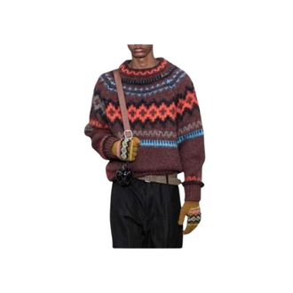 Paul Smith Jersey de punto con cuello redondo - Knitwear - Hombre - Marr&oacute;n - L