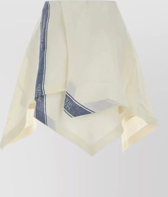 J.W.Anderson linen mini skirt asymmetric contrast trim