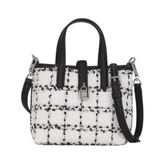 Karl Lagerfeld Tassen, Dames, Wit, ONE Size, Wol, K/Autograph Mini Bag