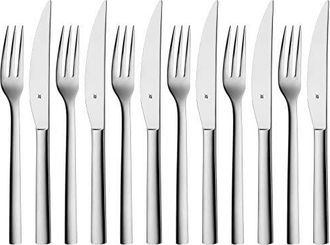 WMF Wmf Nuova Juego 12 Piezas Cubierto Steak, Acero Inoxidable Pulido